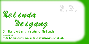melinda weigang business card